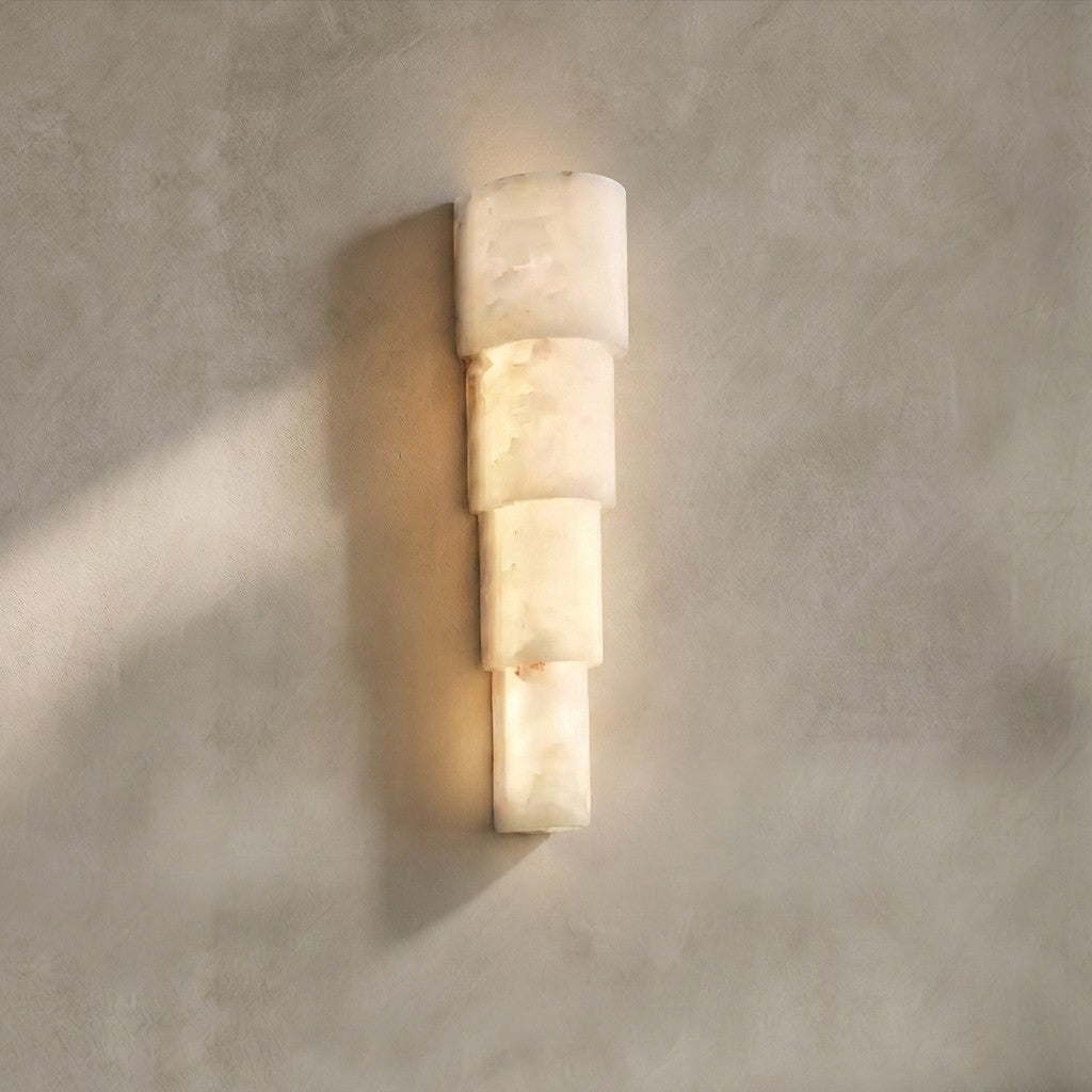 Alba Cascade Alabaster Wall Sconce