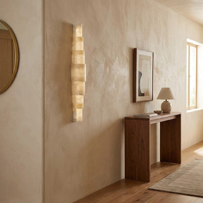 Alba Cascade Alabaster Wall Sconce