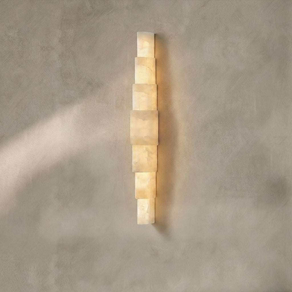Alba Cascade Alabaster Wall Sconce