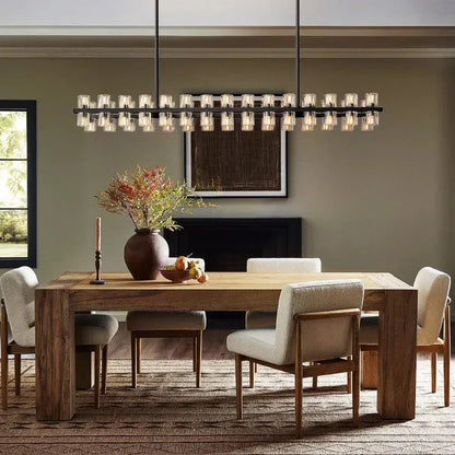 Arcachan Crystal Rectangular Chandelier 54'' 72"-