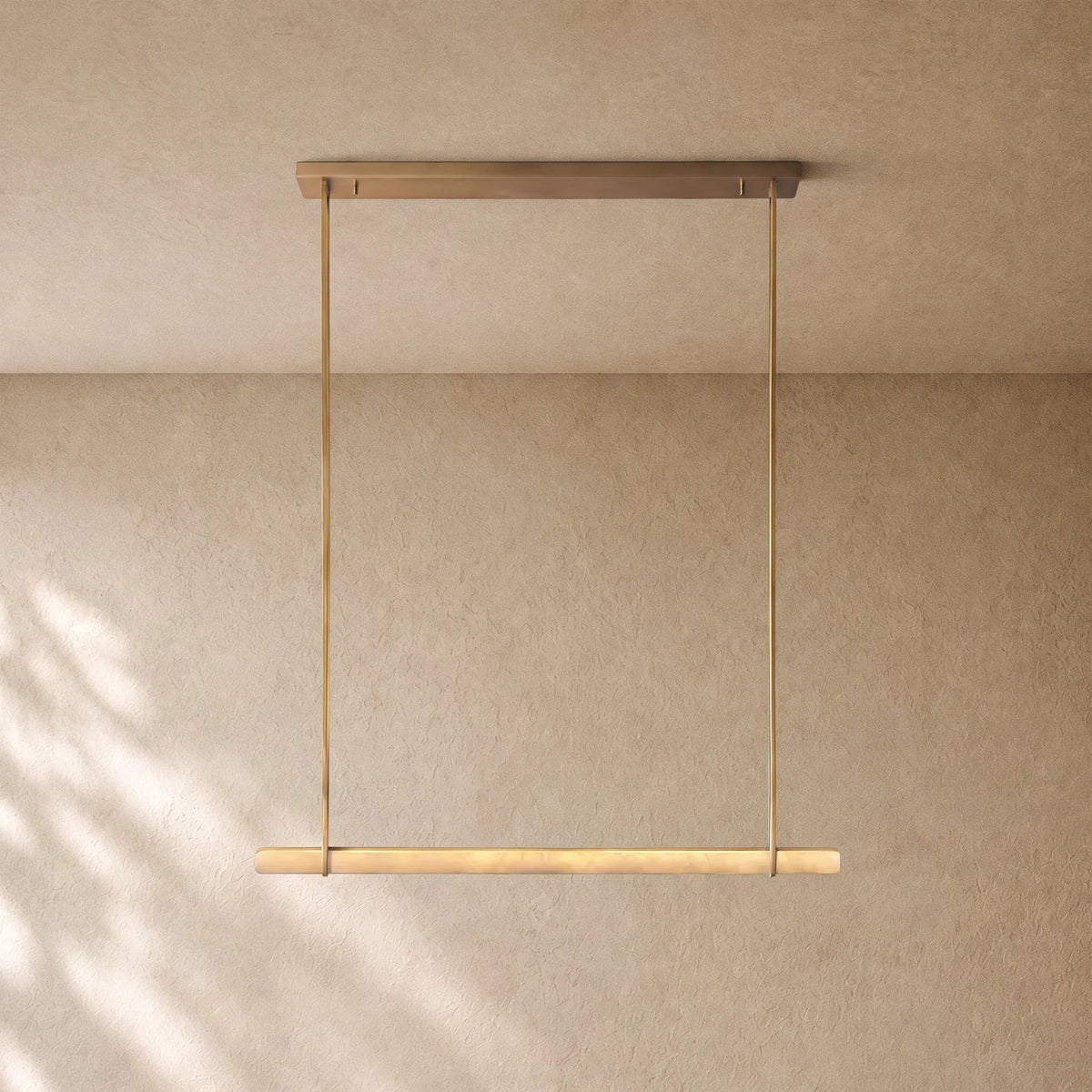 Audubom Alabaster Single Bar Linear Chandelier