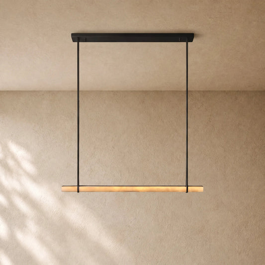 Audubom Alabaster Single Bar Linear Chandelier