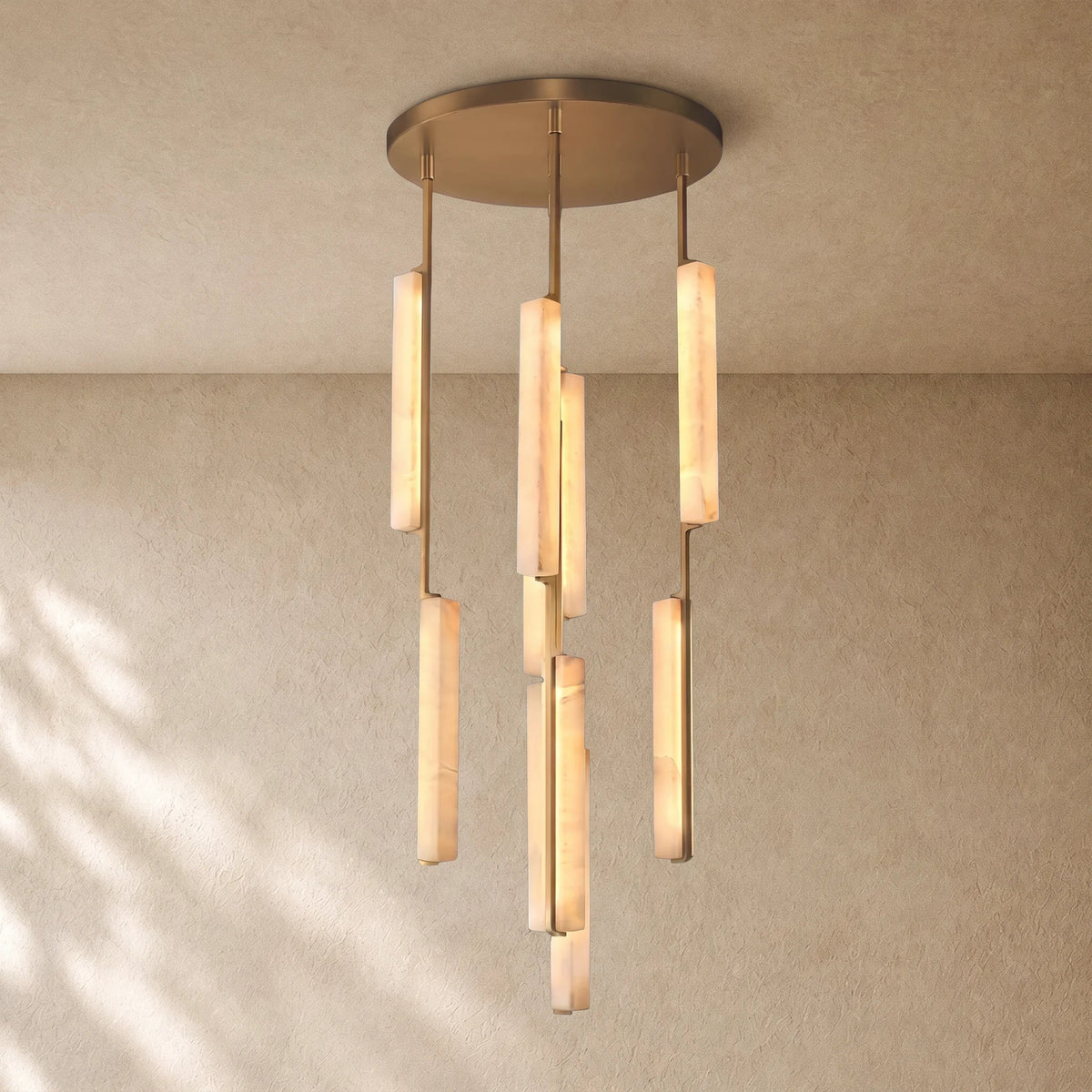 Audubom Alabaster Round Chandelier