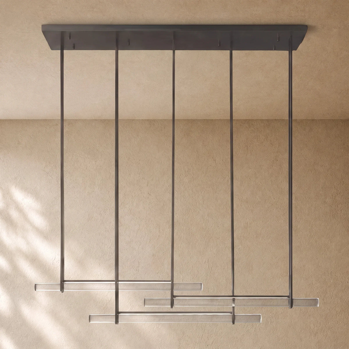 Audubom Crystal Triple Bar Linear Chandelier