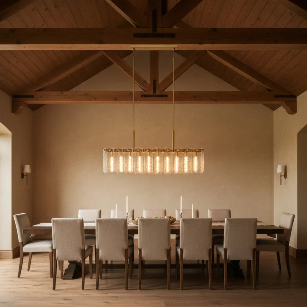 Calametta Glass Rectangular Chandelier