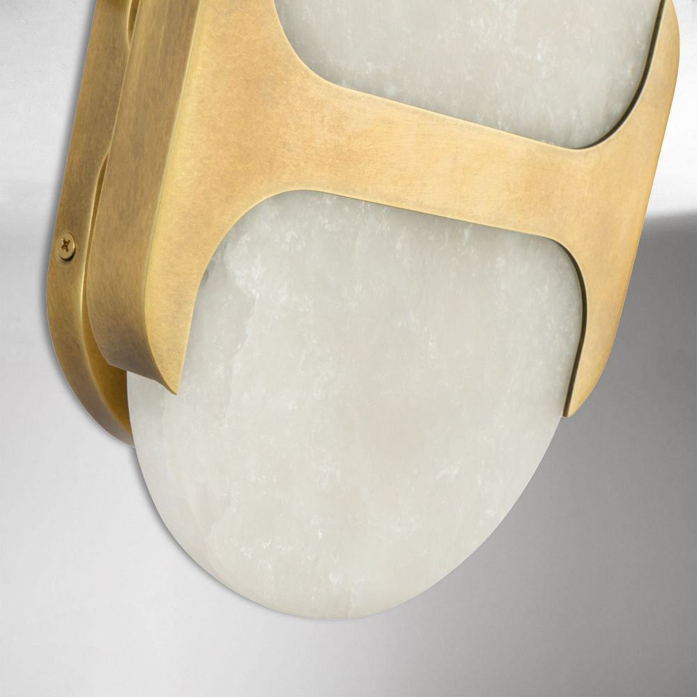 Hopkins Alabaster Sconce 9"–17"