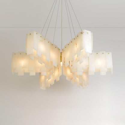 Alabaster Cascade Tiered Chandelier 27.6