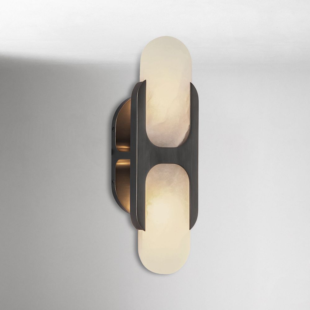 Hopkins Alabaster Sconce 9"–17"