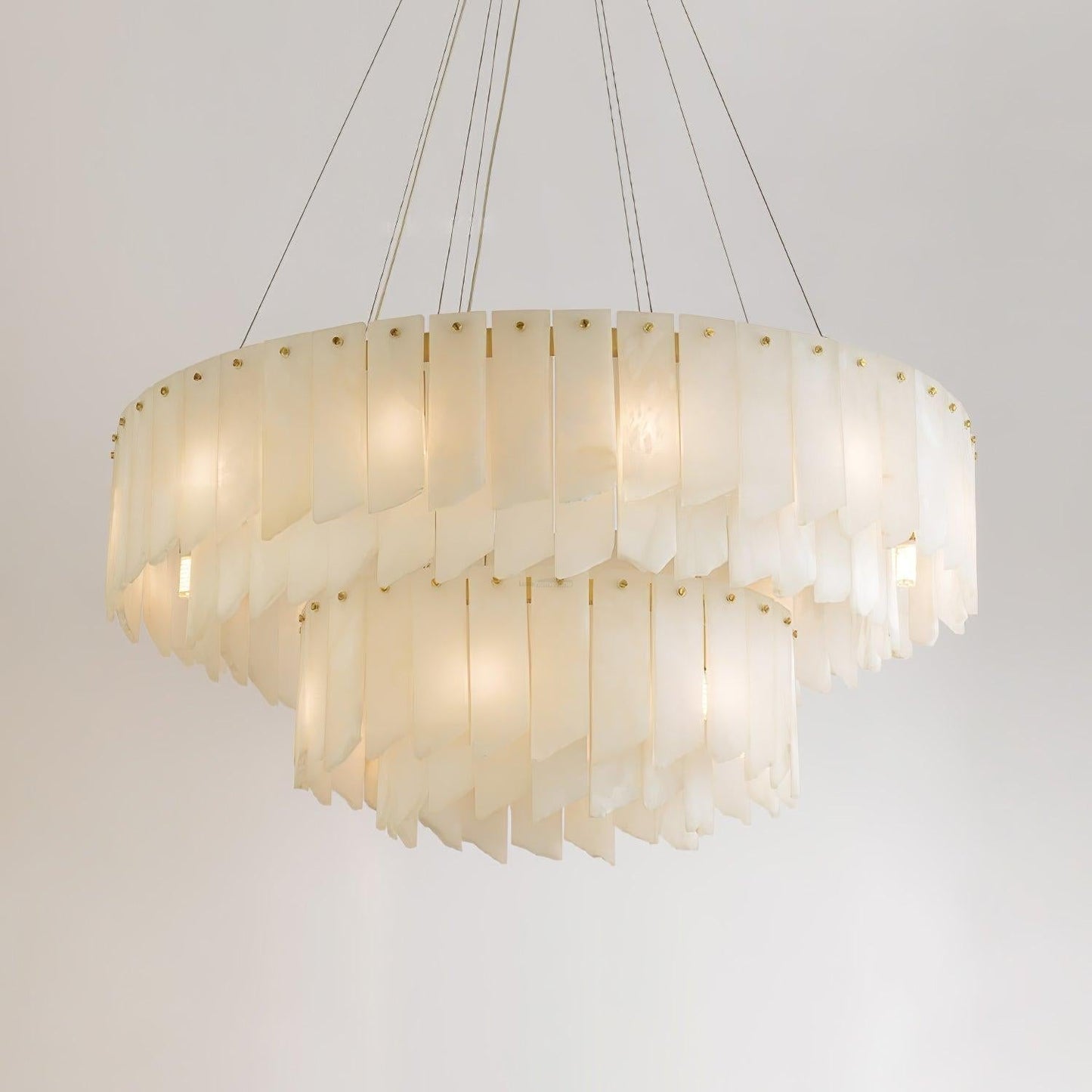 Alabaster Cascade Tiered Chandelier 27.6