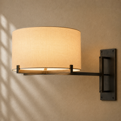Pauillacia Drum Shade Swing-Arm Sconce