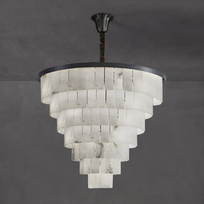 Black Copper Alabaster Chandelier