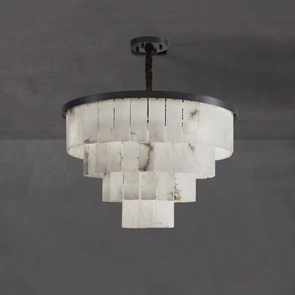 Black Copper Alabaster Chandelier