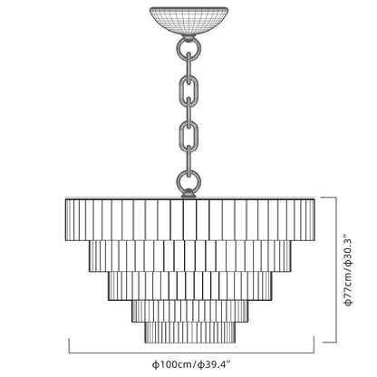 Black Copper Alabaster Chandelier