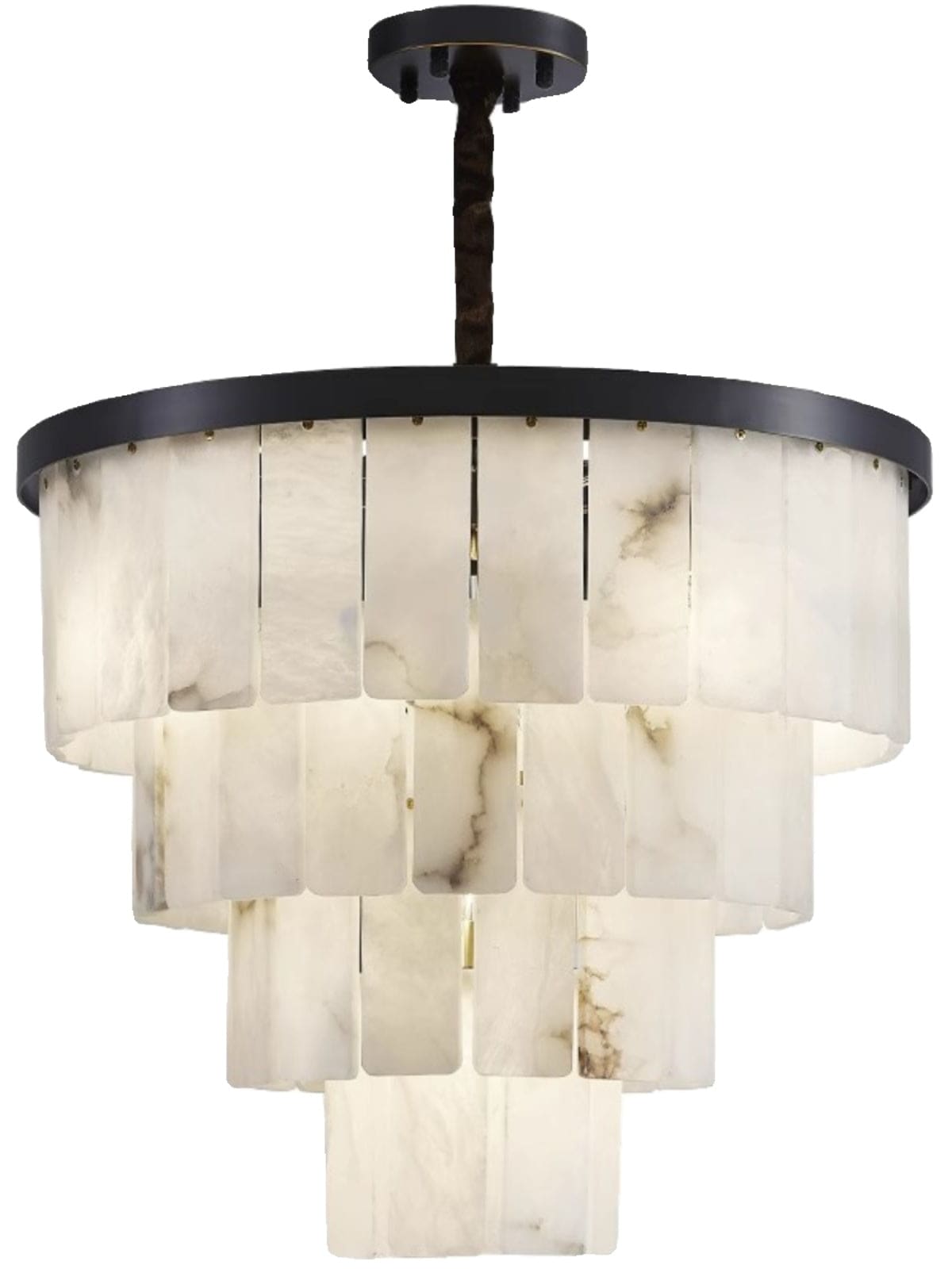Black Copper Alabaster Chandelier