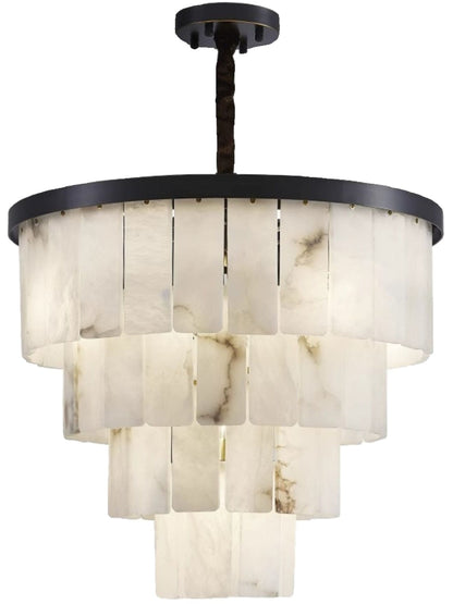 Black Copper Alabaster Chandelier
