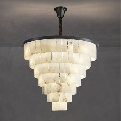 Black Copper Alabaster Chandelier