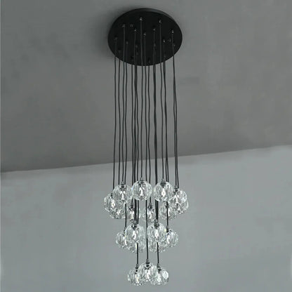 Bouble De Crystal Round Cluster Chandelier-Morylighting