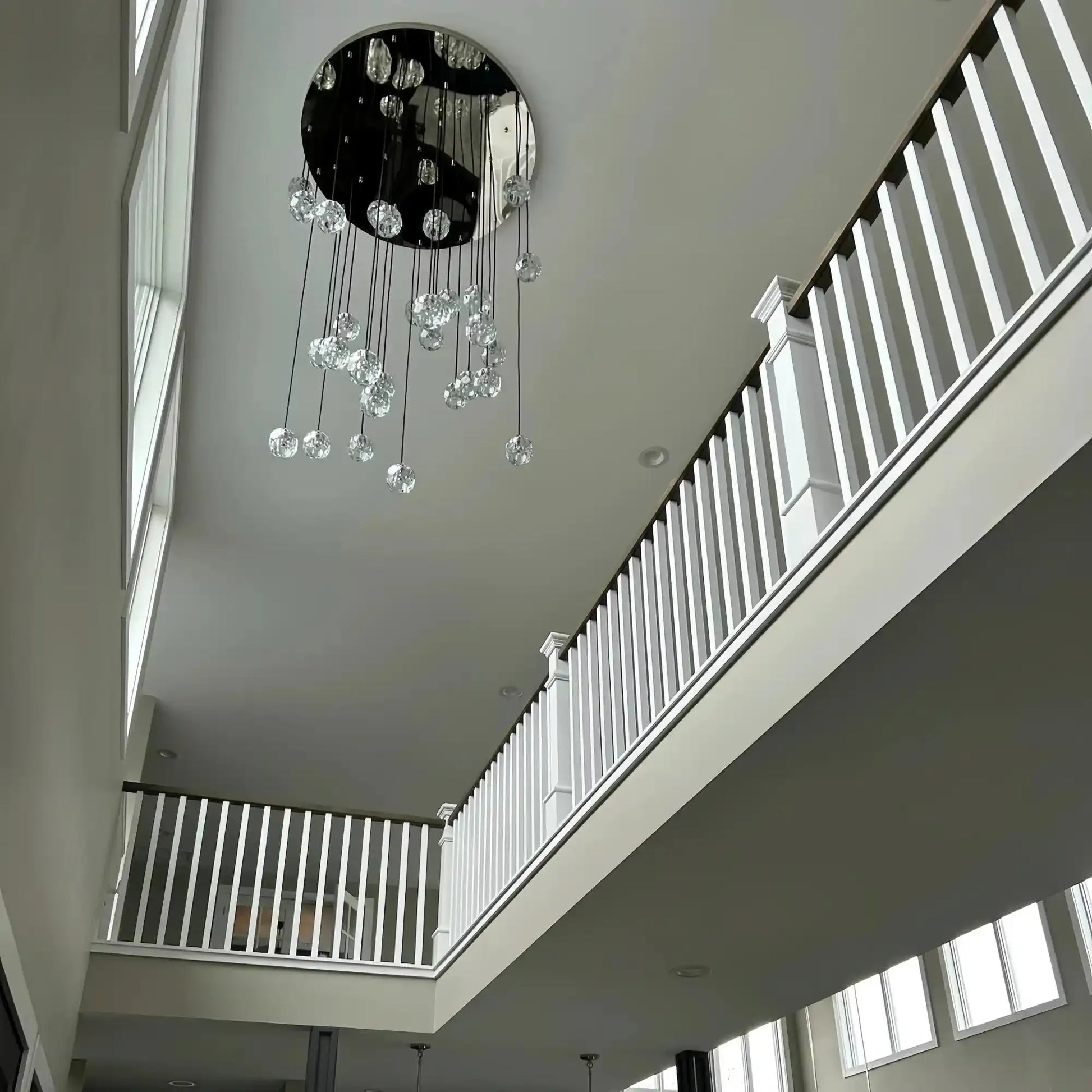 Bouble De Crystal Round Cluster Chandelier-Morylighting