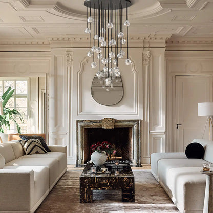 Bouble De Crystal Round Cluster Chandelier