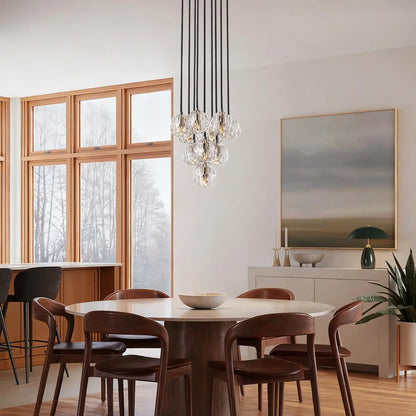 Bouble De Crystal Round Cluster Chandelier