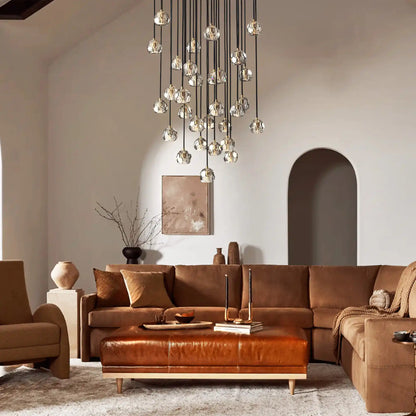 Bouble De Crystal Round Cluster Chandelier