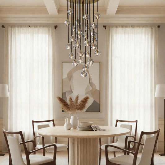 Bouble De Crystal Round Cluster Chandelier