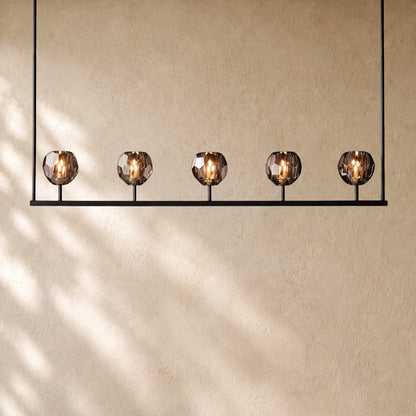 Boulee de Cristal Glass Linear Chandelier 48", 60"
