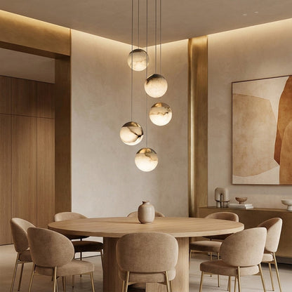Calli Alabaster Chandelier 5 Lights