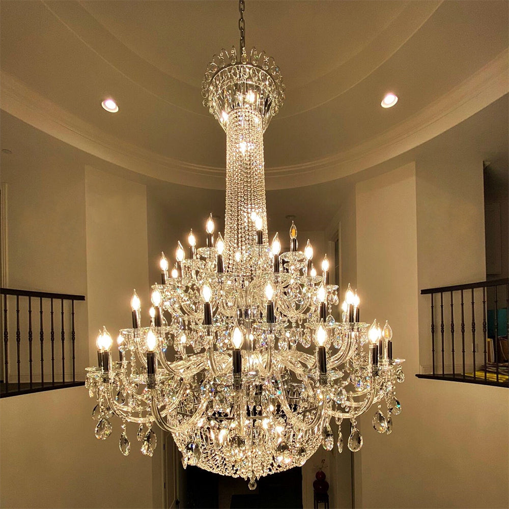 Morylighting Grand Palais Multi-Tier K9 Crystal Chandelier - American ballroom or formal entertaining space