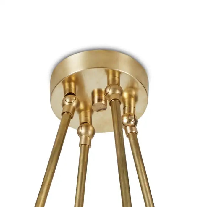 'Moon' Alabaster and Brass Pendant Lamp