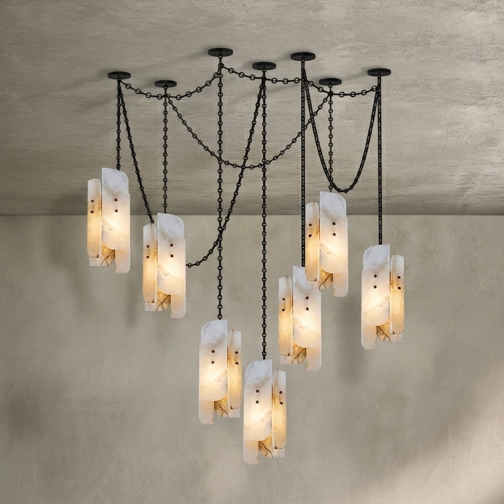 Cascading Chain Cluster Chandelier