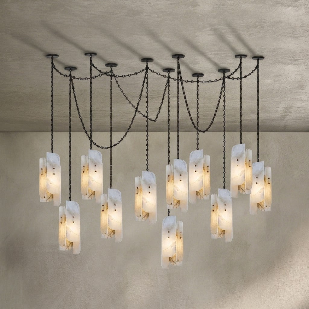 Cascading Chain Cluster Chandelier
