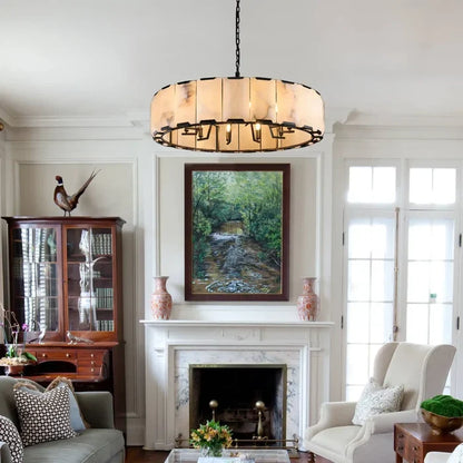 Hartley Calcite Round Alabaster Chandelier