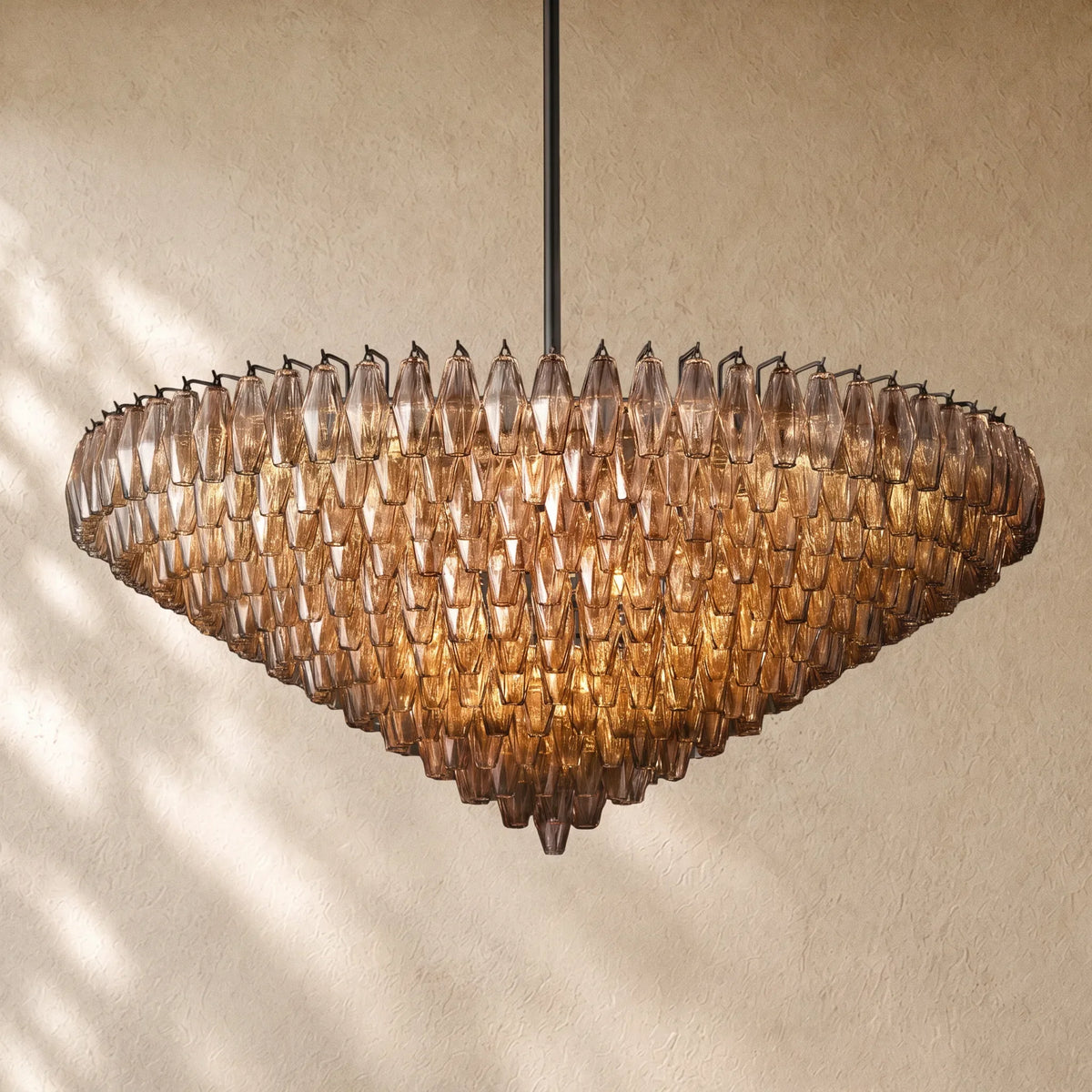 Chiaramn Glass Tiered Round Chandelier