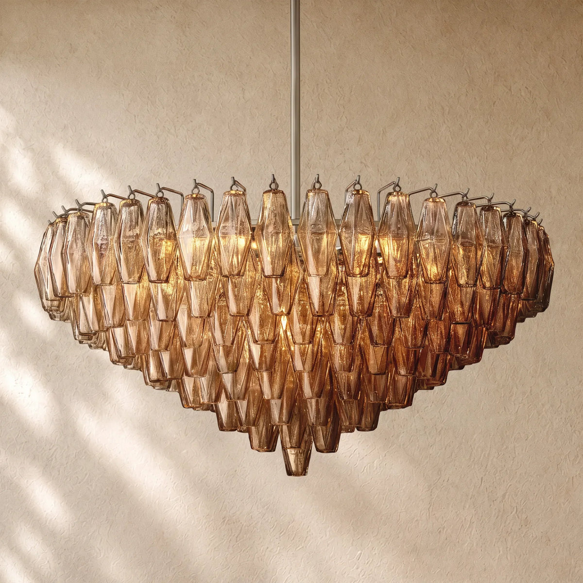 Chiaramn Glass Tiered Round Chandelier
