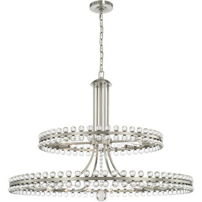 Modern 2/3 Ring Glass Ball Chandelier for Low-ceiling
