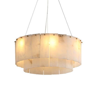 Copper & Alabaster Chandelier