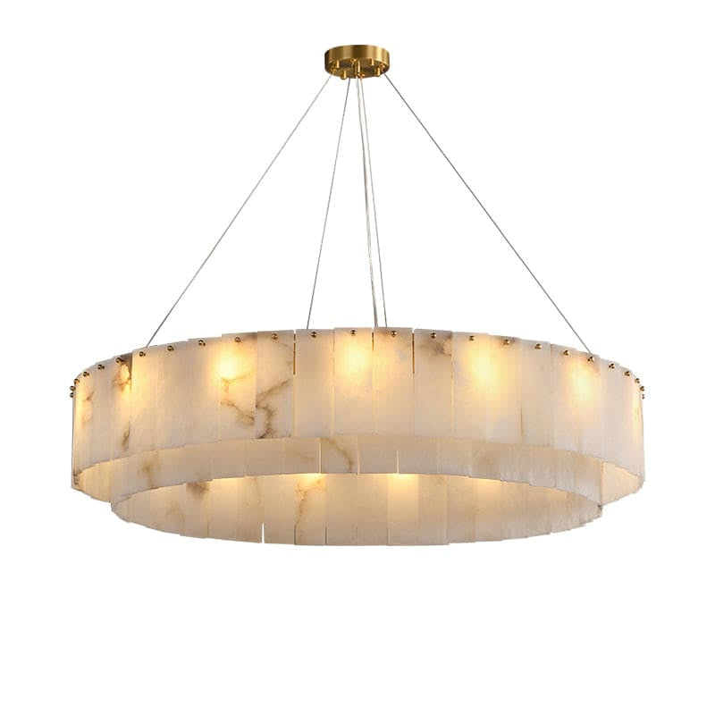 Copper & Alabaster Chandelier