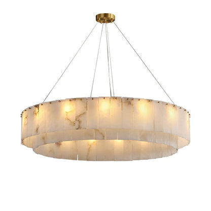 Copper & Alabaster Chandelier