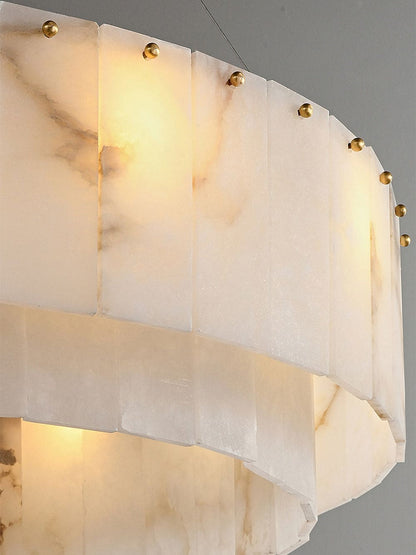 Copper & Alabaster Chandelier