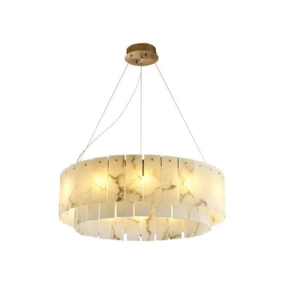 Copper & Alabaster Chandelier