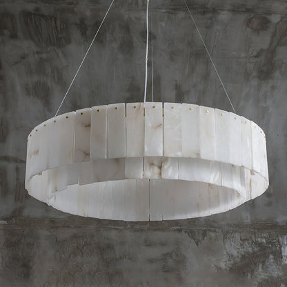 Copper & Alabaster Chandelier