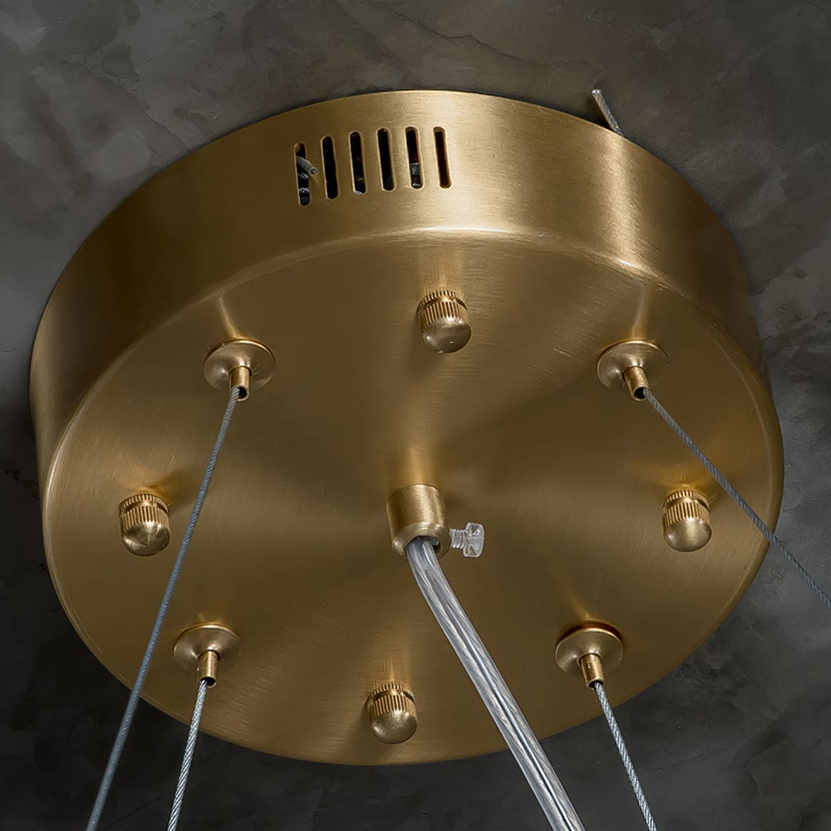 Copper & Alabaster Chandelier