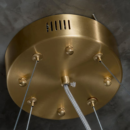 Copper & Alabaster Chandelier