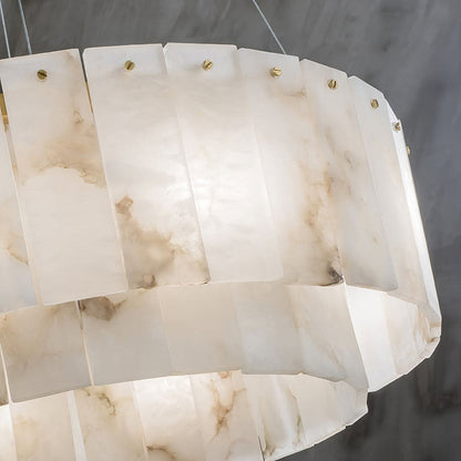 Copper & Alabaster Chandelier