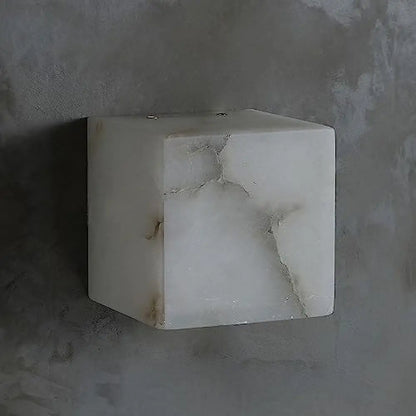 Cube Alabaster Wall Lamp
