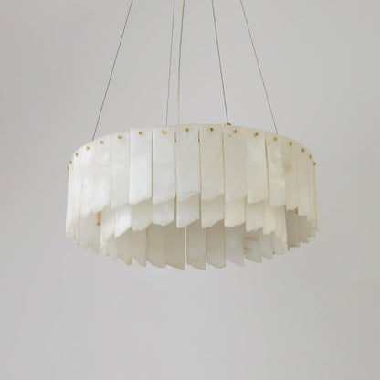 Alabaster Cascade Tiered Chandelier 27.6