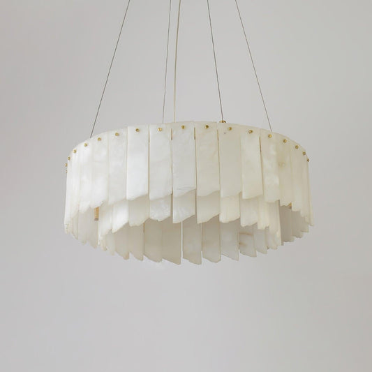 Alabaster Cascade Tiered Chandelier 27.6