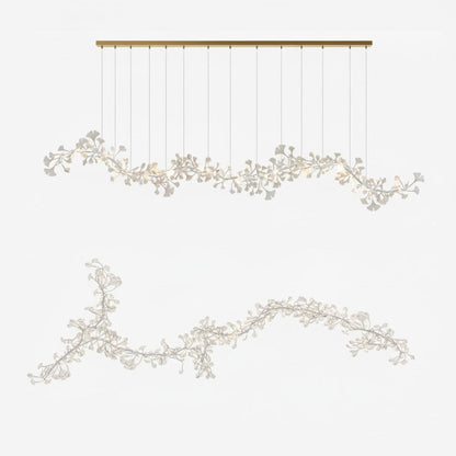 Gingko Ceramic Branch Chandelier E