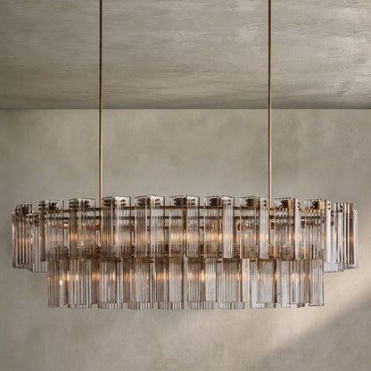 Delsie Oval Tiered Chandelier 63'' 72"W